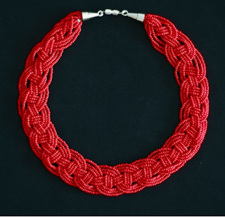 seed bead braided or woven necklace tutorial