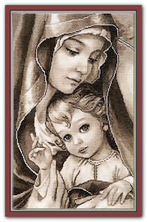  Cross-stitch Alisena" 1213 "Madonna with the child"