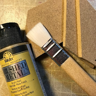 Painting Star Points with FolkArt Brushed Metal Acrylic Paint