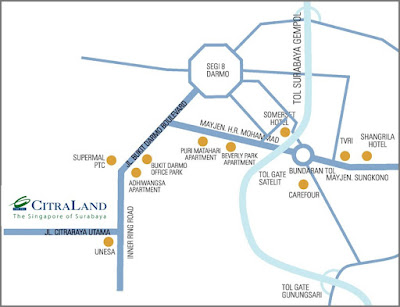 CitraLand Surabaya - Peta Lokasi
