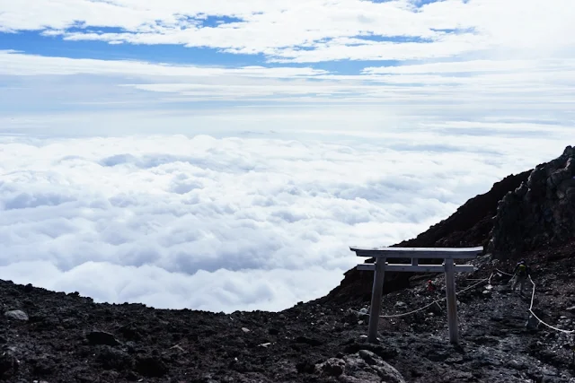 富士山頂からの景色