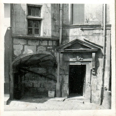 Photo noir et blanc du centre ancien de Clermont-Ferrand