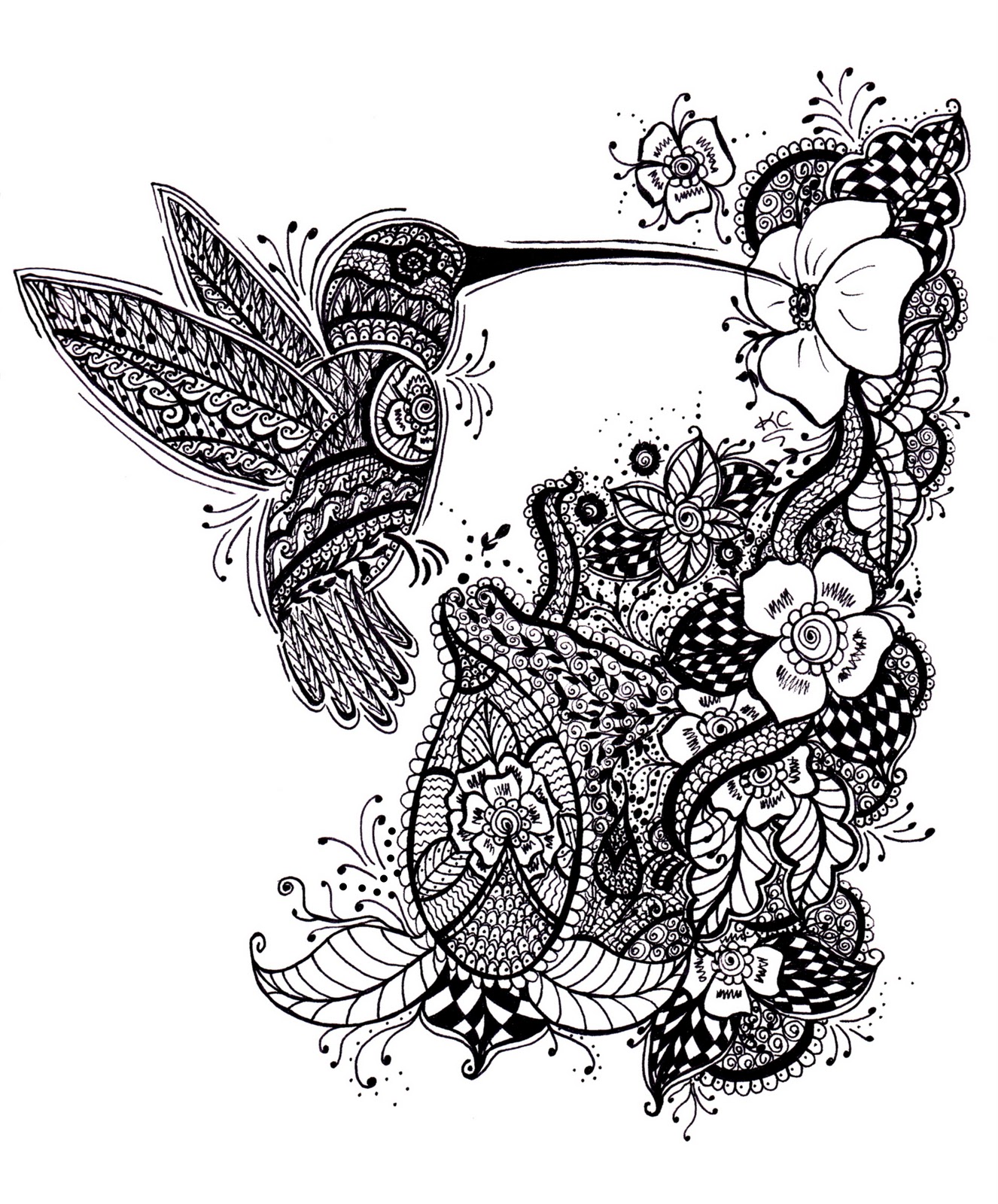 Tattoos Of Humming Bird: Hummingbird Tattoo Black And White