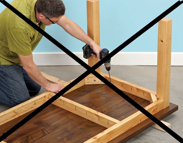 follow your heart woodworking: Please Don't Make a Table Like This