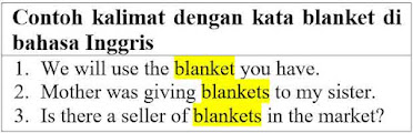 25 contoh kalimat dengan kata blanket di Bahasa Inggris.