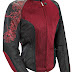 Women's Mesh Jacket (Wine/Black/Black, Large)-Joe Rocket Cleo 2.2