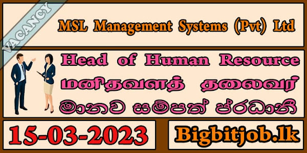 Head of Human Resource - Management System (Pvt) Ltd Job Vacancy 2023