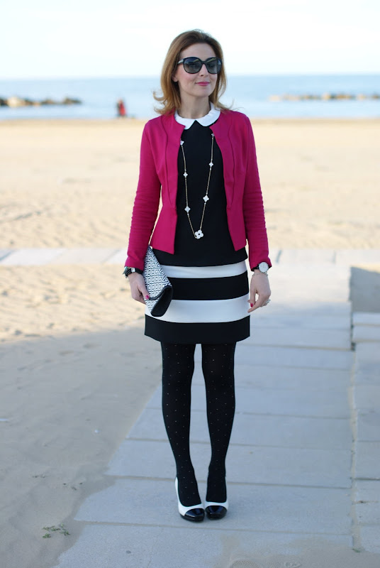 black and white striped Zara skirt, Fashion and Cookies