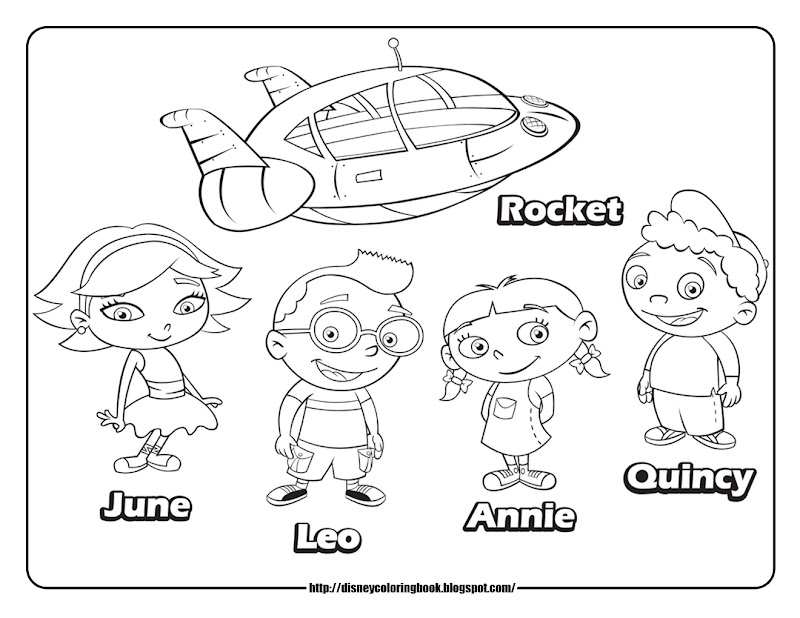 Little Einsteins 4: Free Disney Coloring Sheets title=