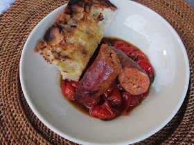 Jamie Oliver Sausage and Cherry Tomato Bake