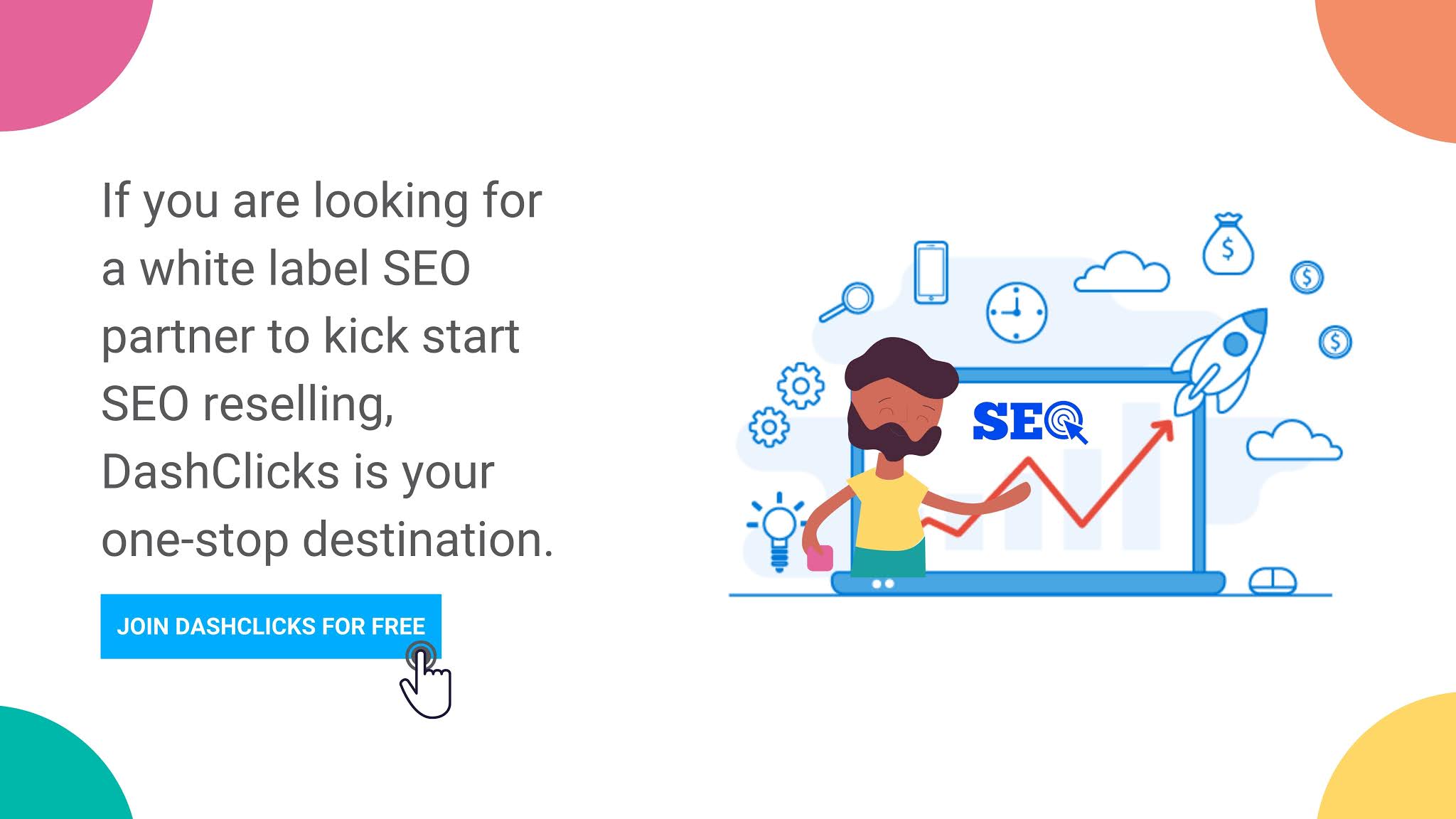 Looking for a white label SEO partner? Choose DashClicks!