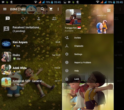 BBM Doraemon 3D Stand by Me Terbaru v3.3.0.16 Apk