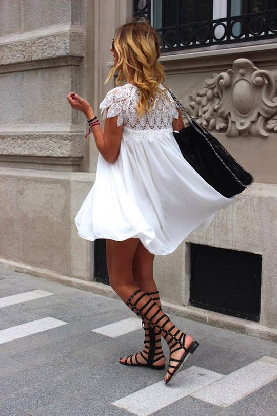 How to wear lace up sandals summer trend gladiators