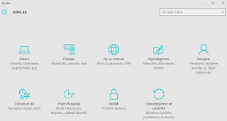 windows 10 ayarlar