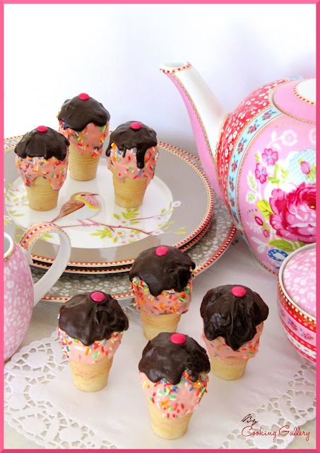 Mini IceCream Cone Cake Pops  Cooking Gallery