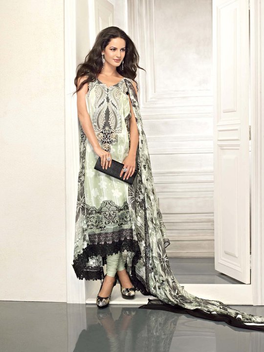 Gul Ahmed Eid Girls Dress Collection 2012