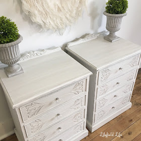 Lilyfield Life french white hand painted bedside tables