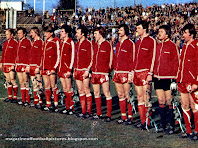 SELECCIÓN DE POLONIA - Temporada 1977-78 - Lato, Justek, Szarmach, Nawalka, Kusto, Szymanowski, Boniek, Szewczyk, Zmuda, Kostrzewa y Deyna - POLONIA 5 ( Lato, Deyna 2, Zmuda y Boniek) GRECIA 2 (Karavitis y Mavros) - 05/04/1978 - Partido amistoso - Poznan, Polonia, estadio Warty