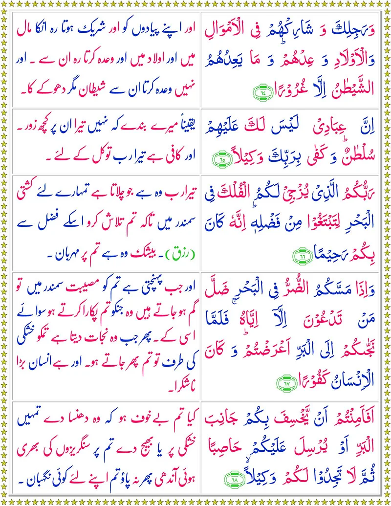 Quran,Surah Israel / Isra with Urdu Translation,Quran with Urdu Translation,