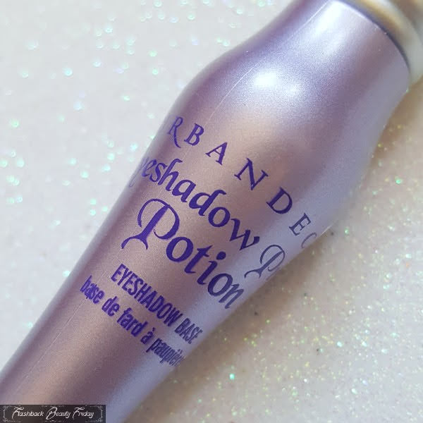 close up of purple font on Urban Decay Eyeshadow Primer Potion