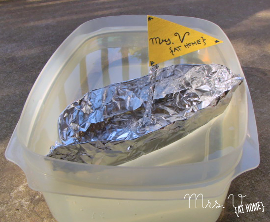 Mrs. V at home: Tuesday Teaching Foil Boats