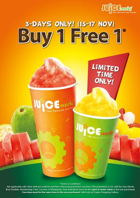Juice Works Buy 1 FREE 1 Promotion