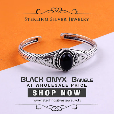 black onyx handmade bangle