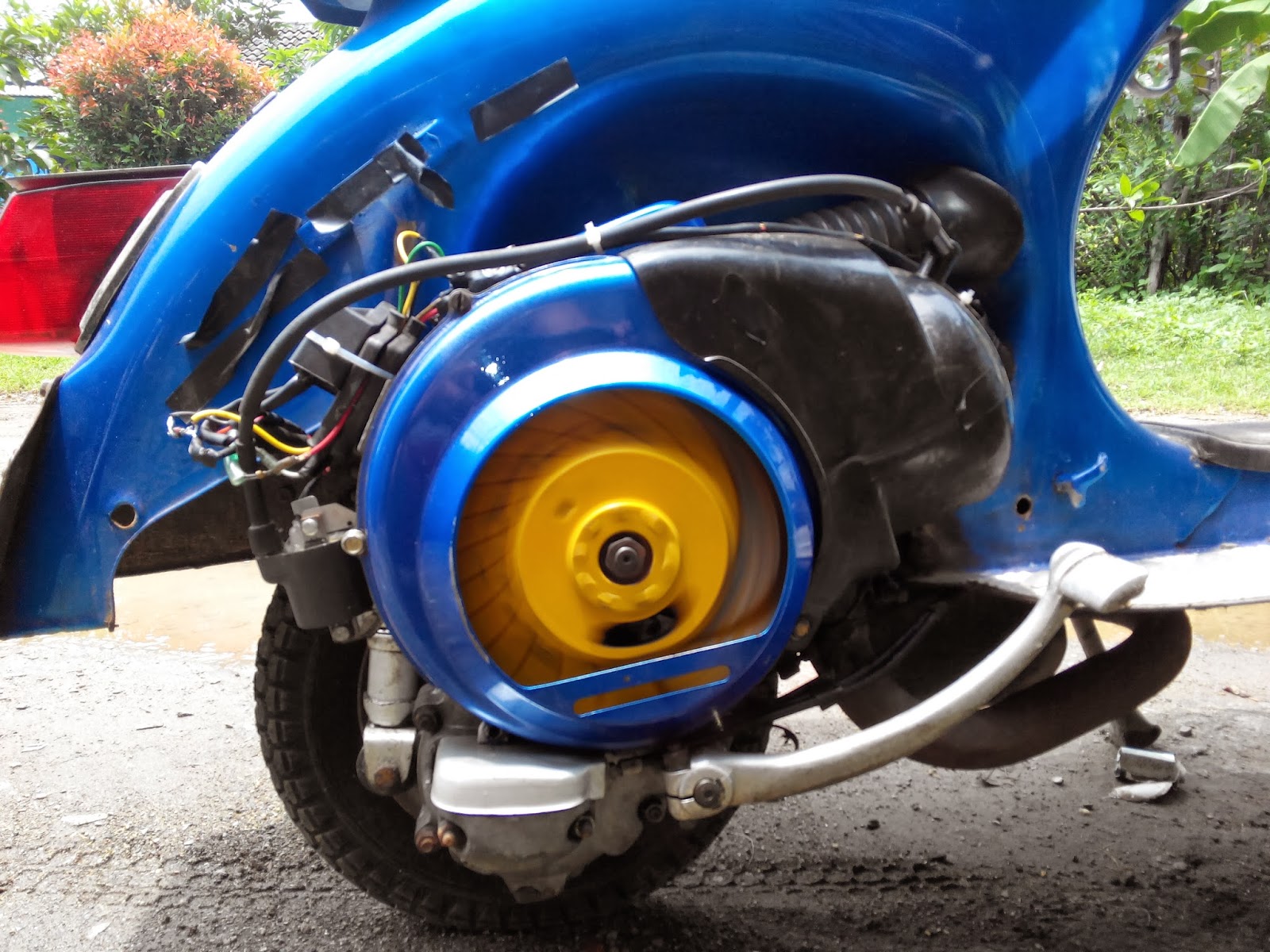 bengkel otomotif sumbodro CARA STEL PLATINA VESPA SUPER 1973