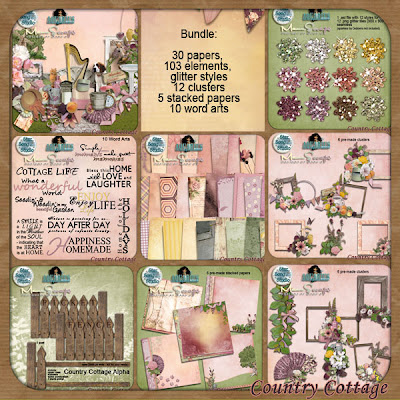 Scraps & more outta my mind: Country Cottage Collab + New CU + Freebie