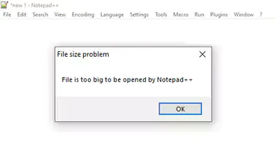 File Size Problem notepad