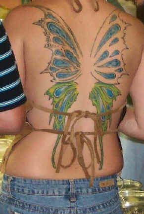 butterfly tattoo lower back. Butterfly Tattoo Design On The