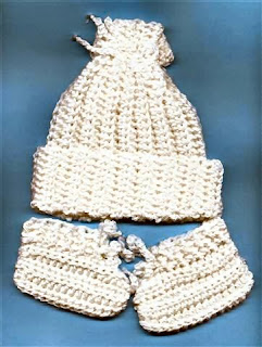 Crochet Patterns Only: Easy Crocheted Newborn Baby Hat amp; Booties