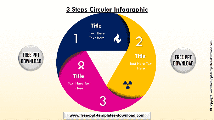 3 Steps Circular Infographic Light