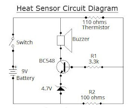 Simple Heat Sensor Circuit Diagram 