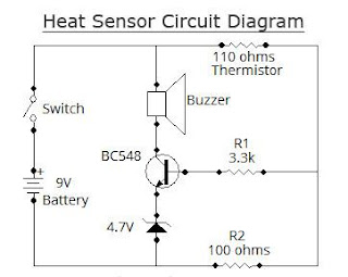 Simple Heat Sensor Circuit Diagram 