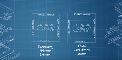 iPhone 6S Chip Comparison, TSMC, Samsung, A9 Chip Size
