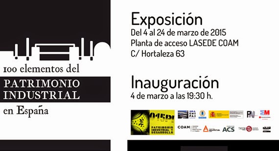 Exposición '100 elementos del Patrimonio Industrial en España' en LaSede COAM