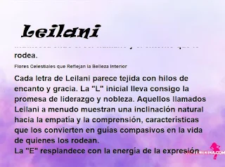 ▷ Significado del nombre Leilani