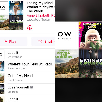 Losing My Mind Workout Playlist of the Week on Apple Music and Spotify