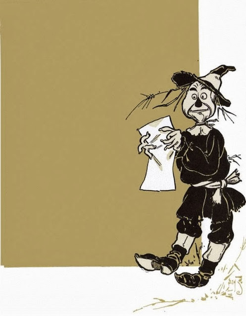 The Scarecrow reads a piece of paper on the "List of Chapters" page.