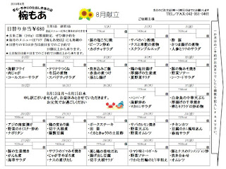 8月メニューへ