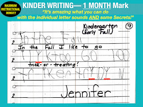 Secret Stories® Phonics Kindergarten Writing—  "The 1 Month Mark"