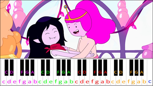 Eternity With You (Adventure Time) Piano / Keyboard Easy Letter Notes for Beginners