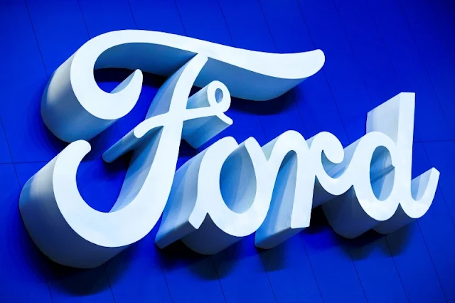 FILE PHOTO: The logo of Ford is pictured at the 38th Bangkok International Motor Show in Bangkok, Thailand March 28, 2017. REUTERS/Athit Perawongmetha/File Photo - RTS18CA7