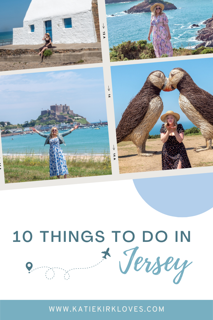 10 Things To Do In Jersey, Channel Islands. Pinterest Graphic