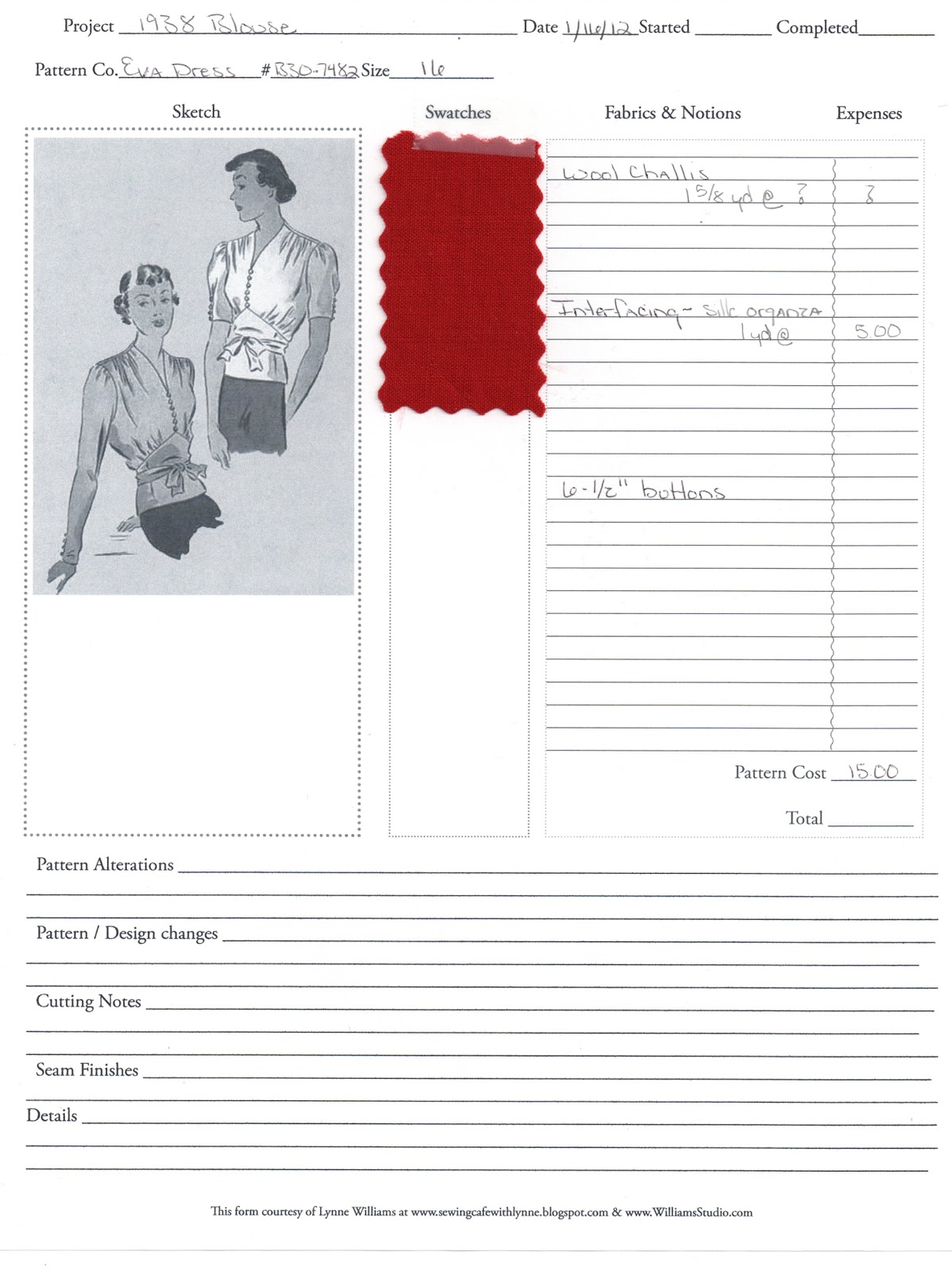 Seamstress measurement dress worksheet