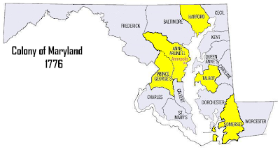 Maryland County Map Area