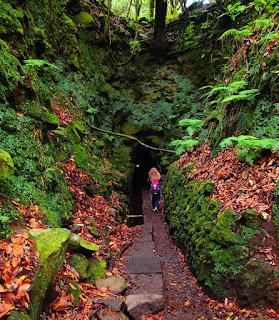 Wyspa Madera  szlak Caldeirao Verde Wejście do tunelu