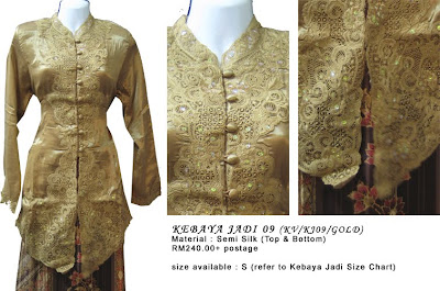 Size L: RM240 + P&P - KJ10 Kebaya Jadi Gold