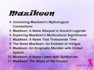 meaning of the name "Mazikeen"